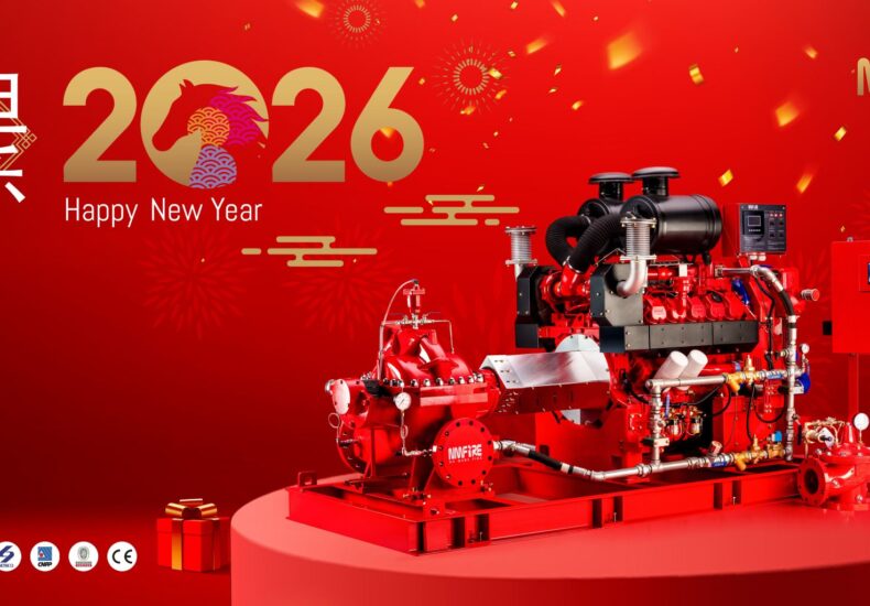 Sistema de bomba contra incendio NMFIRE certificado UL y FM, presentado durante la celebración de Año Nuevo 2026